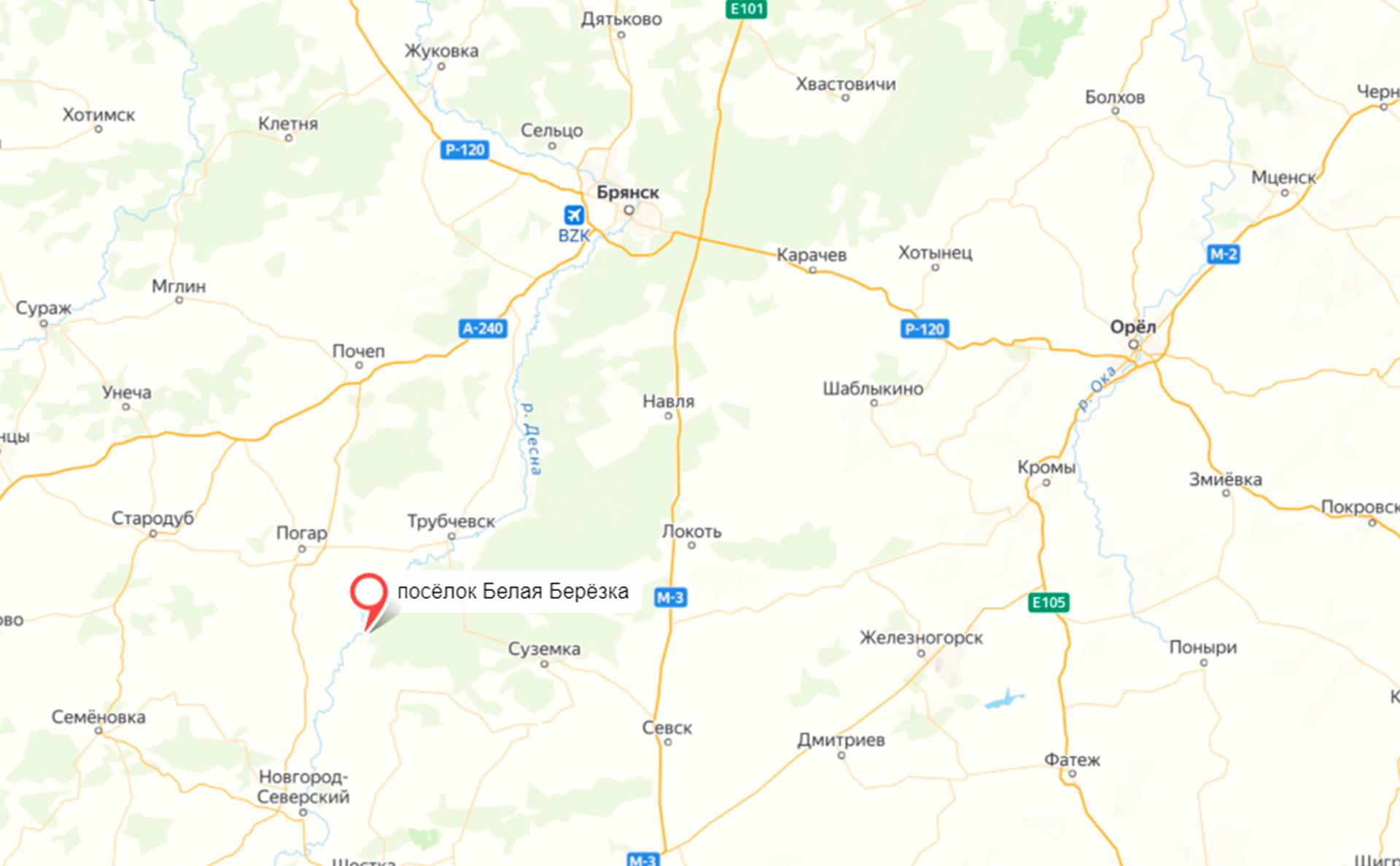 Поселок Белая Березка попал под обстрел в Брянской области